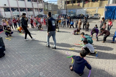 Psychosocial activities for children through a collaborative partnership