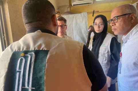 A delegation from WHH, Juzoor’s partner, visits the Juzoor Health Center in Al-Nasr, Gaza.