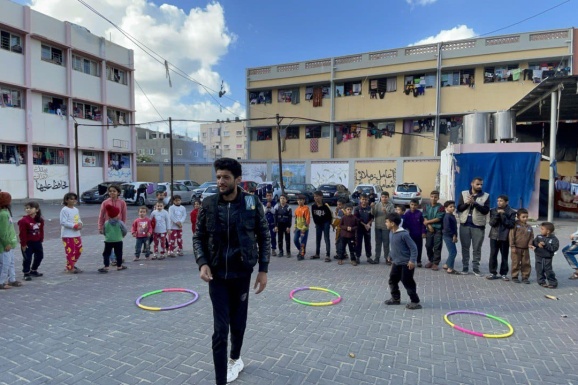 Psychosocial activities for children through a collaborative partnership