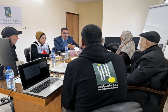 زيارة وفد الصليب الأحمر الدولي إلى مؤسسة جذور في غزة