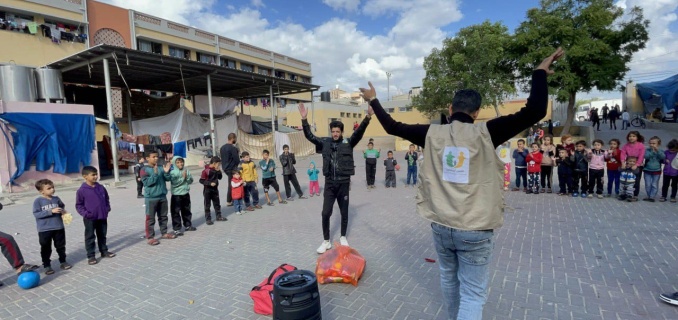 Psychosocial activities for children through a collaborative partnership